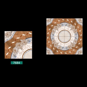Carrelage de sol de cuisine en porcelaine classique moderne 40x40cm finition brillante verte émaillée antidérapante salle de bain intérieure brique réfractaire de 5mm d'épaisseur - Product Image 1