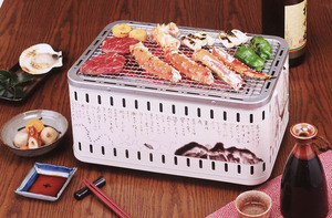 Parrilla de barbacoa con estampado de caracteres japoneses para parrilla de carbón portátil para interiores y exteriores Parrilla de Hibachi original de fábrica de Japón - Product Image 6