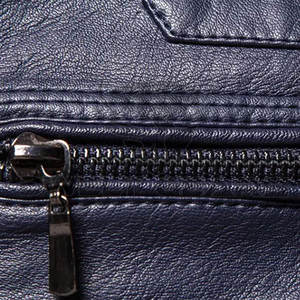 Veste en cuir de vachette pour hommes du fabricant, couleur unie, col montant en tissu léger PU coupe ajustée-pour l'hiver - Product Image 5