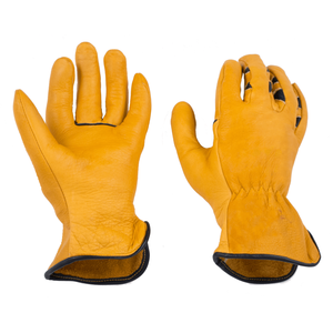 ถุงมือทำงานหนังวัวพร้อมถุงมือยางกันความร้อนสีธรรมชาติ - Product Image 2