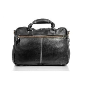 LW Men's Famous Branded Messenger Shoulder Bag Genuine Leather <b>Briefcase</b> with Canvas Laptop Cover - Product Image 2