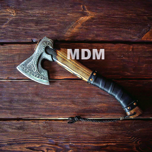 ขวานขวานไม้แบบไวกิ้งทำด้วยมือ18 "ทำด้วยมือสำหรับตั้งแคมป์และประเภทหัวขวาน - Product Image 6