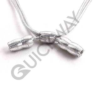 Cordón para sombrero ceremonial general de Mylar plateado con bellotas plateadas, color plateado personalizado - Product Image 3