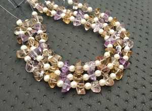 21 pièces AAA Grade naturel amétrine pierre précieuse à facettes pépites forme perles polies pour la fabrication de haute joaillerie prix de gros - Product Image 5