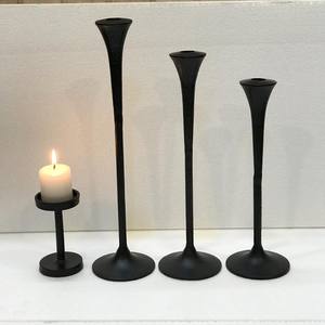 Bougeoir en verre et métal de haute qualité, 1 pièce, support léger, décoration de maison et de fête, nouvel Design - Product Image 5