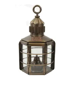 Nautical Brass Clipper Ship Oil Lamp Antique Nautical