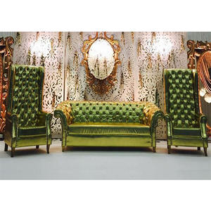 ชุดเฟอร์นิเจอร์หนังสไตล์มุสลิมสุดหรูหราสำหรับพิธีแต่งงานเฟอร์นิเจอร์หนังเก้าอี้และโซฟาประดับด้วยหนังคุณภาพสูงสำหรับงานแต่งงาน - Product Image 1