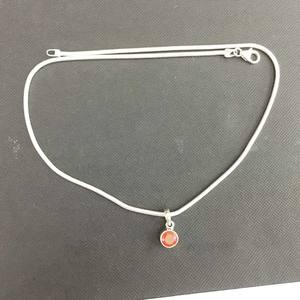 925 argent Sterling beau papillon pendentif religieux mignon cornaline coupe pierre précieuse diamant pierre principale lunette réglage bijoux - Product Image 5