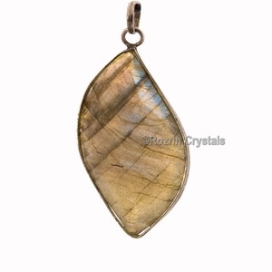 Pendentifs Labrodrite à facettes en forme de yeux, pendentifs à facettes complet, offre spéciale! - Product Image 1