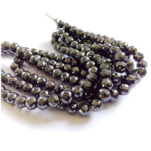 Collier de perles de moissanite noire brin pour bijoux de mode collier de perles brin unique par Gemone Diamonds - Product Image 1