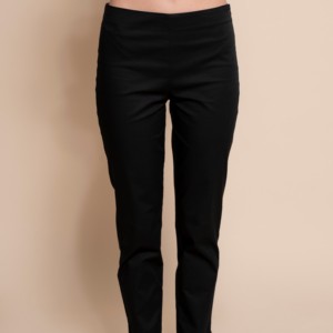 Pantaloni da donna SM Casual a vita alta in cotone, di alta qualità, dritti, a capri, con zip laterale, 100% Made in Italy, per il giorno. - Product Image 6