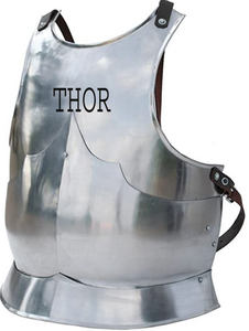 ชุดเกราะยุคกลางสำหรับสะสมกล้ามเนื้อ,สายหนังสีเงิน SCA - Product Image 5