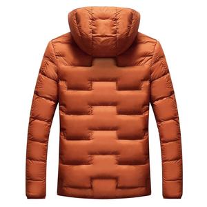 Chaqueta acolchada de invierno para hombre Abrigo de burbujas con capucha para clima frío con diseño de club de béisbol de retazos OEM disponible - Product Image 6