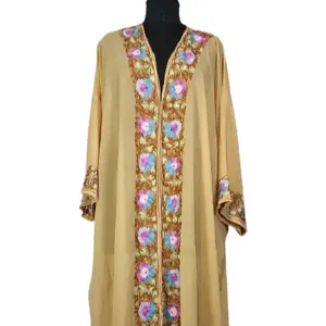 Wholesale Clothing Woman's cotton Embroidered Long Kimono Bohemian Women Yellow Kimono