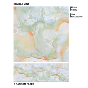 สีเขียวเขตร้อน-กระเบื้องปูพื้นพอร์ซเลนขนาด24X24นิ้วในเฉดสีที่หรูหราในมันวาวใช้สำหรับตกแต่งห้องโถงภายใน - Product Image 4