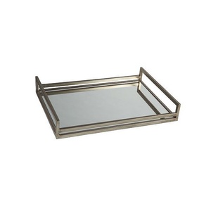 Ensemble de deux plateaux de service en forme rectangulaire, plats indiens élégants, miroir Rectangle de service faits à la main, meilleur plat de service, vente en gros - Product Image 4