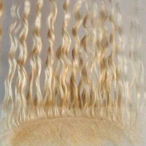 613บลอนด์ด้านหน้าลูกไม้บางละเอียด HD ติดหนังกำพร้าผมตรงขนมิงค์คุณภาพสูง4x4 - Product Image 2