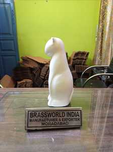WHITE <b>CAT</b> SITTING PET CREMATION <b>URN</b> FUNERAL SUPPLIES - Product Image 2