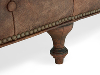 Luxus-Möbel Modernes Sofa aus PU-Leder mit Holzbeinen, Dreisitzer Top-Qualität Chesterfield Couch-Set für Zuhause & Villa
