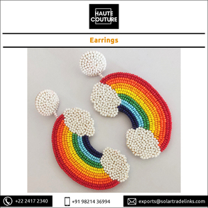 Joyería de moda de la mejor calidad, bordada a mano, 7 colores, cuentas japonesas, arcoíris y nubes, pendientes hechos a mano para mujer - Product Image 4