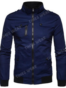 Chaqueta de moda para hombre, para exteriores, con cuello levantado, cremallera, bloque de Color, a la moda - Product Image 3