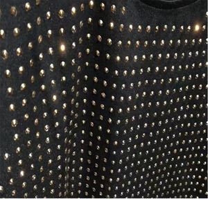 T-shirt large en strass pour femme, vêtement féminin estival, couleur unie, surdimensionné, 2022 coton, collection 100 - Product Image 4