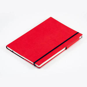 High Quality PU Leather Red Color <b>A5</b> Size Notebook <b>Diary</b> Cover - Product Image 1
