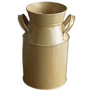 Indian Stylish Designer Handmade Flower Pot <b>Unique</b> Decorative White Flower <b>Vase</b> Top Selling Galvanized Metal <b>Vase</b> - Product Image 3