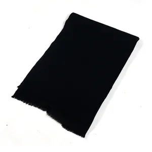 Solid Black Cashmere Scarf Thick Mens Cashmere Scarf Supplier