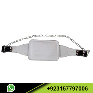 Cinturón de inmersión de cuero de alta calidad Negro con cadena de acero Cinturón de inmersión de cuero genuino con logotipo personalizado al por mayor para entrenamiento de gimnasio - Product Image 3