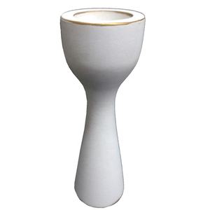 Bougeoir en aluminium pour la décoration de la maison avec T Lite, porte-bougie polonais de couleur blanc et or pour décoration de mariage - Product Image 1