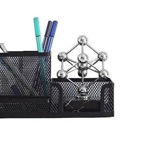 经典设计黑色金属3节固定式组织器笔架和支架固定式批发商价格