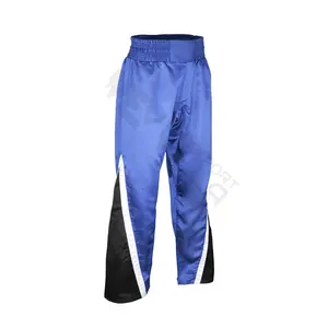 最新设计100% 涤纶男士拳击训练裤蓝色男士踢拳裤高品质训练裤