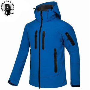 Veste softshell de grande taille pour hommes, coupe-vent, imperméable et résistant à l'usure, avec col montant pour les sports d'hiver et d'extérieur-Ski Escalade - Product Image 5