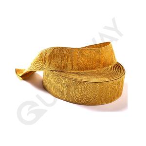 Tresses de haute qualité or argent uniforme tresses cérémonie dentelle fil français métallique tresses dentelle selon la demande personnalisée complète - Product Image 1