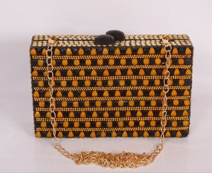 Bolso de Mensajero Estilo Bohemio Indio con Mosaico, Bolso de Mano de Lujo para Eventos Nocturnos, Bolso de Mano Metálico para Mujer, Bolso de Mano Boho para Bodas, Hecho a Mano, Venta al por Mayor - Product Image 6