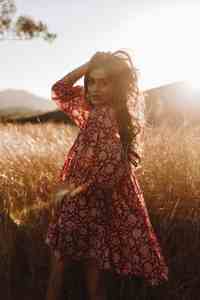 Vestido de manga de globo de alta calidad para mujer, ropa elegante Sexy, holgada, con cuello vuelto y cintura alta, venta al por mayor, primavera 2022 - Product Image 4