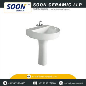 Soon Modern Indian Manufactured 9L Wash Basin Pedestal <b>for</b> Villa Bathroom Use - Product Image 3