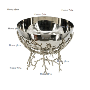 Tazón de comida de acero inoxidable con soporte de hojas Tazón para servir dulces de forma redonda de calidad superior al mejor precio - Product Image 6