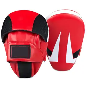 2021 Custom Design Printed boxing focus pads target Leather Curved punch Pads focus Mitts