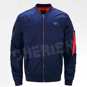 เสื้อแจ็กเก็ตบอมเบอร์สีดำสำหรับผู้ชาย,เสื้อแจ็กเก็ตแฟชั่นสไตล์แฟชั่นสีพื้นสำหรับฤดูหนาว - Product Image 4