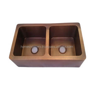 Gold Finished Copper <b>Sink</b> for Kitchen - Product Image 3
