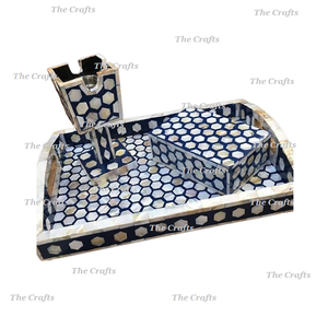 Brûleur à Bakhoor en bois et nacre de la plus grande qualité, Mubkhar avec boîte à Oud et plateau à bas prix - Product Image 2