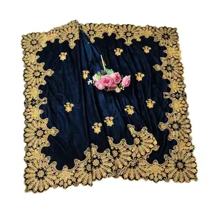 New Designer Partywear Heavy Embroidery Work Customize Velvet Shawl For Ladies Wedding Wear Bride Wear Shawl Dupatta For Ladies