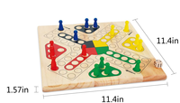 Jeu de société éducatif en bois Ludo Serpents et Échelles, coins carrés, coffret cadeau, lot de 2, pour enfants et famille, design personnalisé, portable