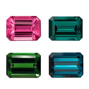 7X9mm Octagon Cut Natural MULTI TOURMALINE Precio al por mayor Piedra preciosa suelta facetada de alta calidad NATURAL MULTI TOURMALINE - Product Image 2