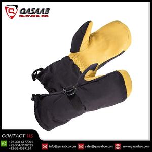 Newest Yellow-Black Waterproof Fleeced-Thermal Snowboard Snowmobile Downhill-Winter Warmed Snow Biker Ski Mittens <b>Gloves</b> - Product Image 2