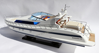 Modèle de bateau artisanal en bois MANGUSTA 105, 88L X 19W X 31H cm, à partir de 14 ans, modèle SB0060P, boîte en carton