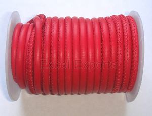 Black <b>Stitched</b> Leather Cords Jewelry Cord Bag Handle <b>Accessory</b> Jewelry Making Components - Product Image 3