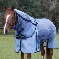 Couverture de cheval en maille de polyester avec rabat de ventre 240 GSM - 425 GSM, drap anti-mouches respirant avec accessoires chromés, fabricants